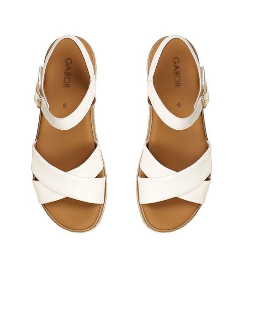 Gabor Metallic Wick Platform Sandal