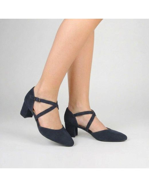 Gabor Blue Gisele Open Court Shoes