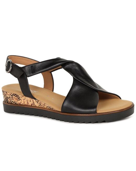 Gabor Black Rich Sandals