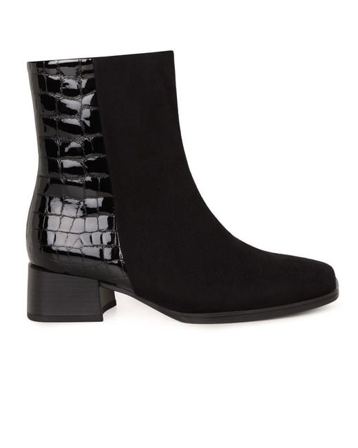 Gabor Black Granite Ankle Boots