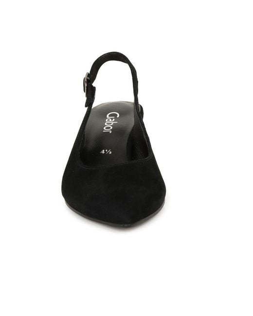 Gabor Black Editor Open Court Shoes
