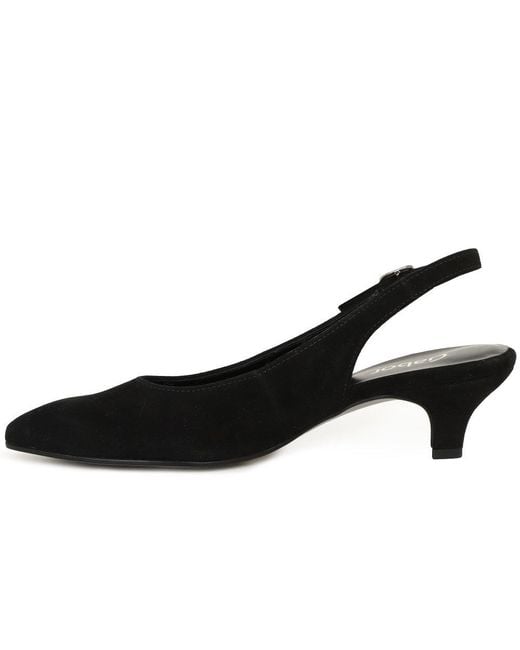 Gabor Black Editor Open Court Shoes