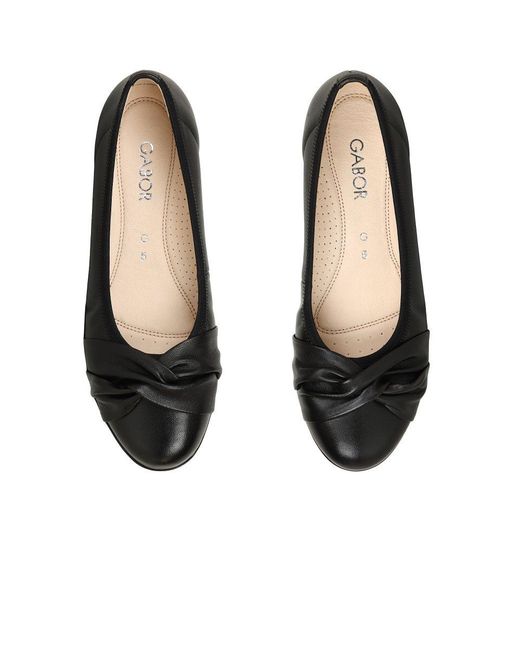 Gabor Black Scene Ballet Pumps