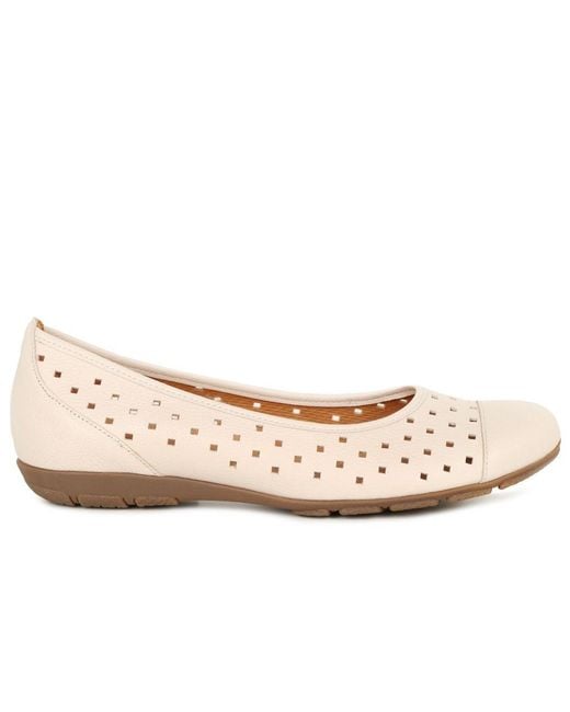 Gabor Pink Ruffle Punched Detail Casual Shoes