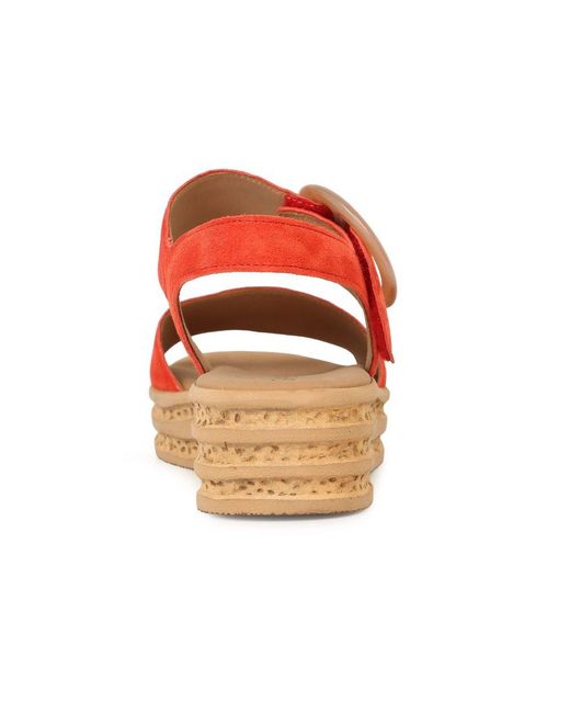 Gabor Red Andre Sandals