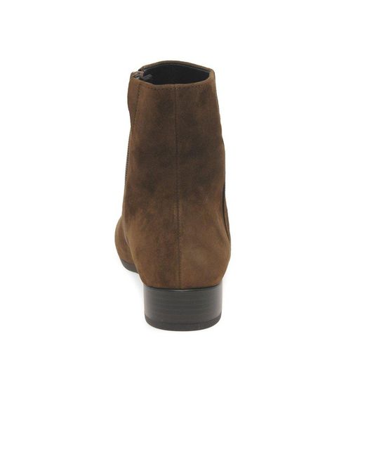 Gabor Brown Buzz Ankle Boots