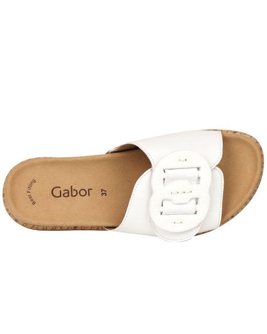Gabor Metallic Kirby Mule Sandals