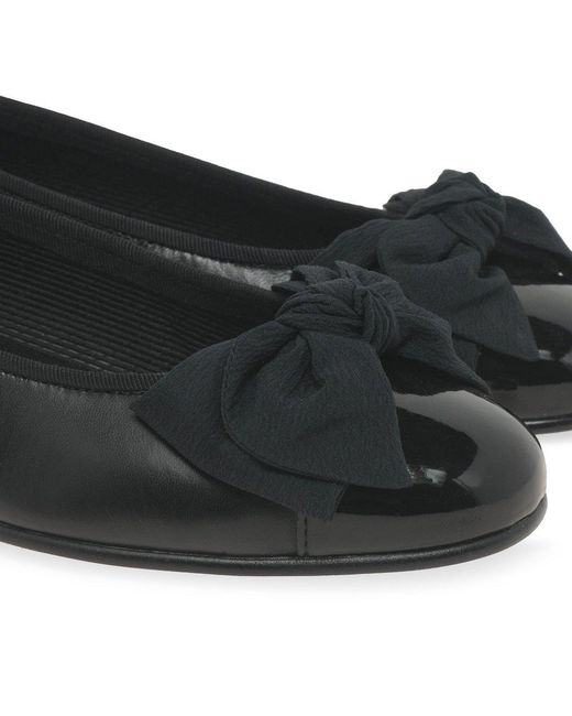 Gabor Black Amy Ballerina Pumps