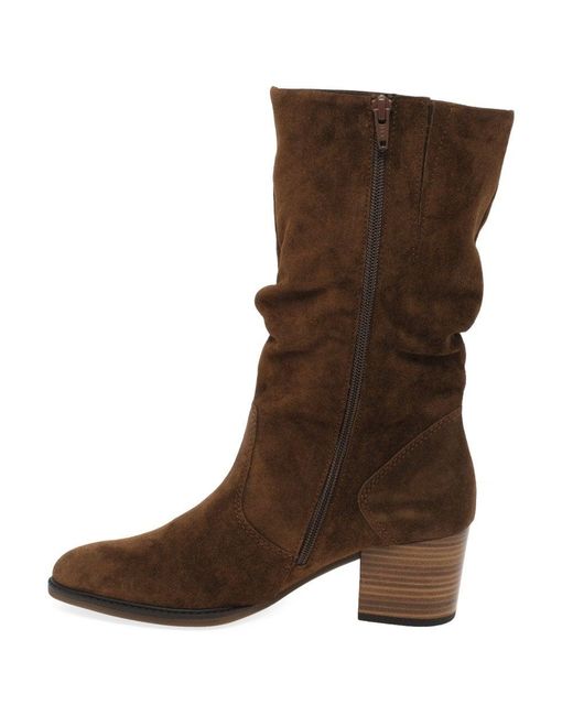 Gabor Brown Ramona Calf-Length Boots