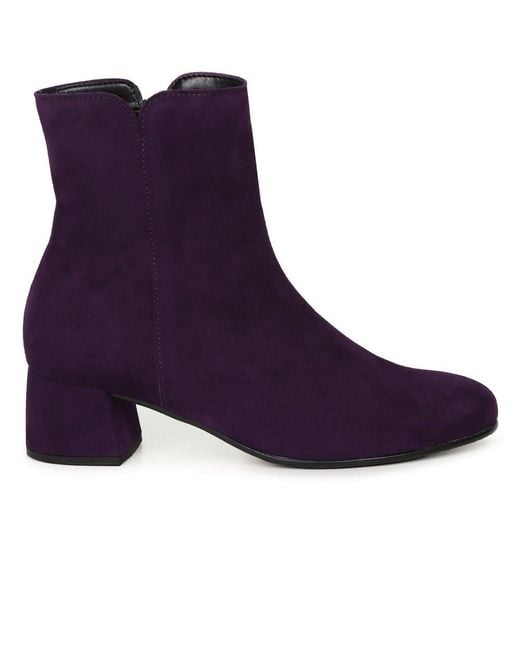 Gabor Purple Abbey Ankle Boots