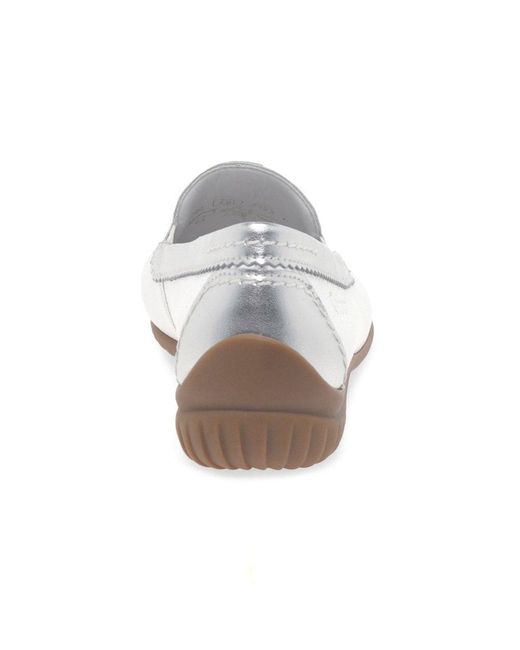 Gabor White California Sporty Moccasins