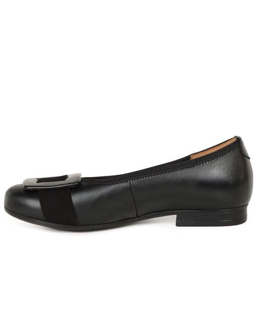 Gabor Black Paige Ballet Pumps