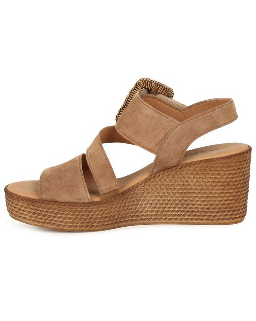 Gabor Brown Embrace Wedge Sandal