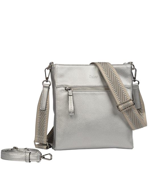 Gabor Gray Silena Cross Messenger Bag