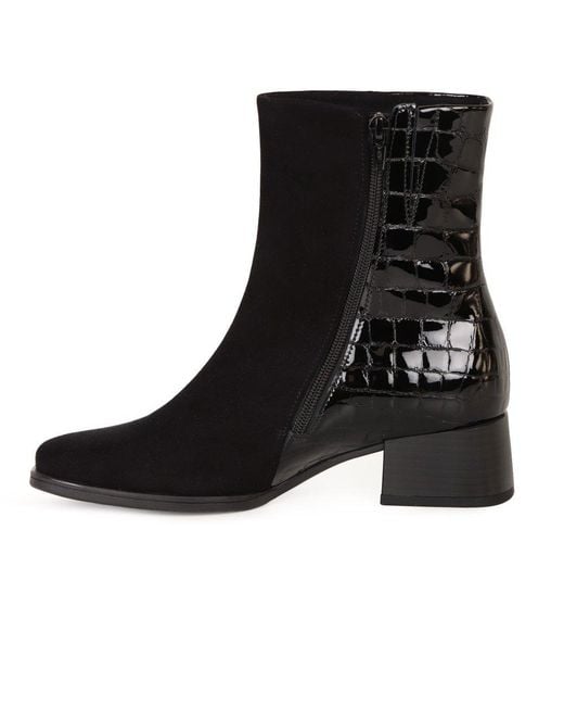 Gabor Black Granite Ankle Boots
