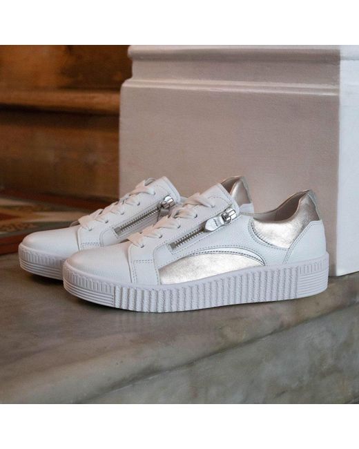 Gabor White Wemo Trainers