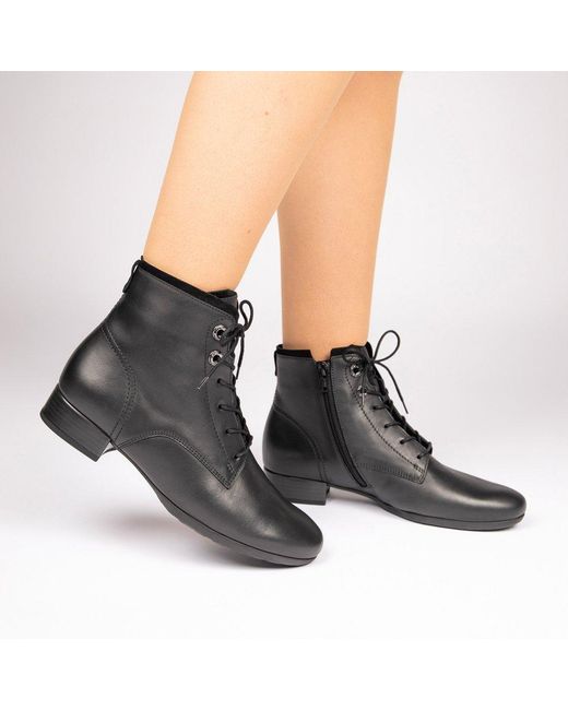 Gabor Black Boat Ankle Boots Size: 2.5