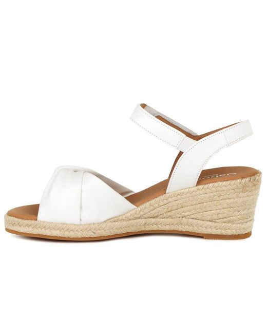Gabor Metallic Moon Wedge Heel Sandals