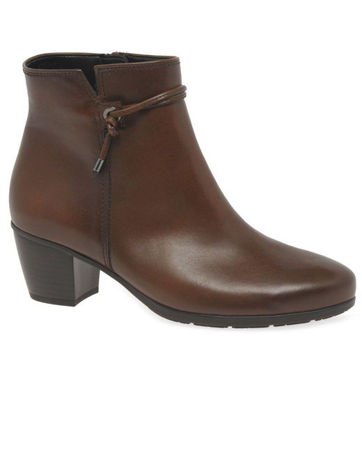 Gabor Brown Ela Ankle Boots