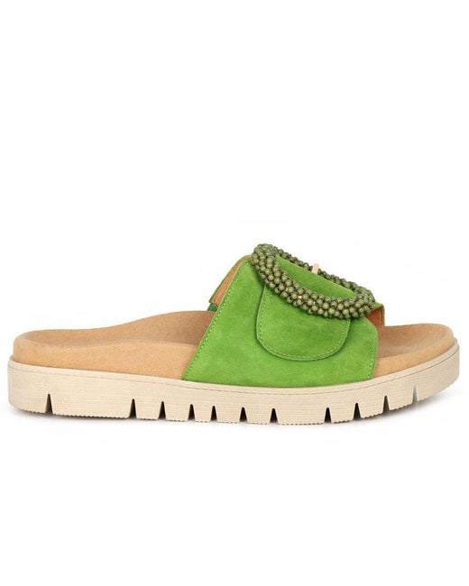 Gabor Green Everly Mule Sandals