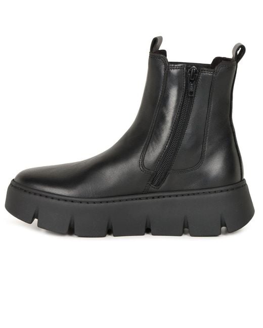 Gabor Black Custom Chelsea Boots