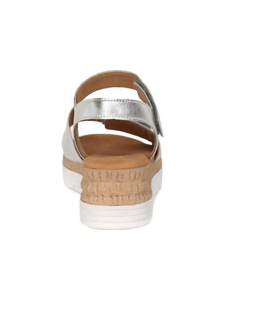 Gabor Metallic Shout Wedge Heel Sandals Lea (Uni)
