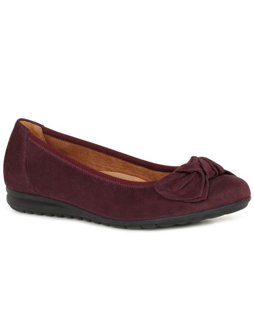 Gabor Red Sage Ballet Pumps
