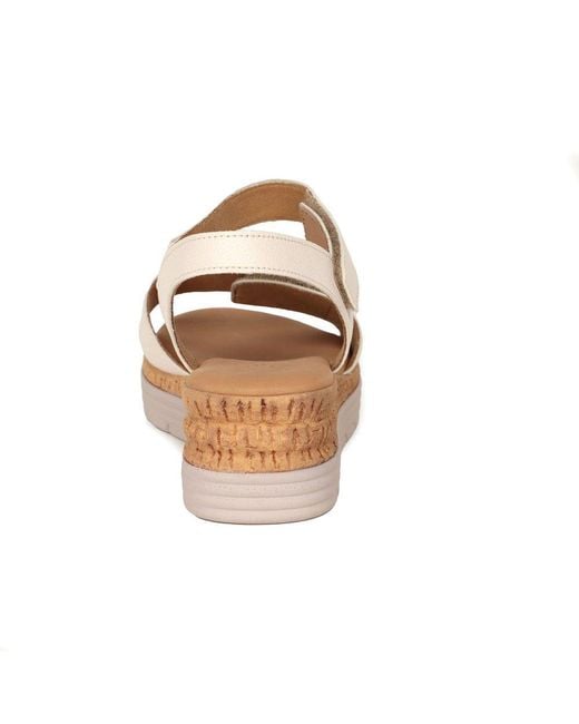 Gabor Natural Shout Wedge Heel Sandals Colour: Creme Lea (Uni)