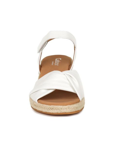 Gabor Metallic Moon Wedge Heel Sandals