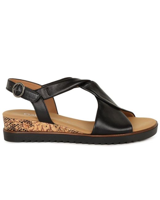 Gabor Black Rich Sandals