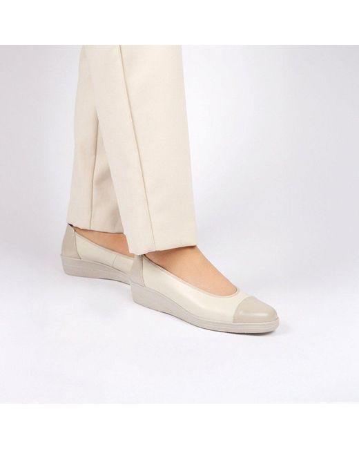 Gabor Natural Petunia Accent Low Heeled Pumps
