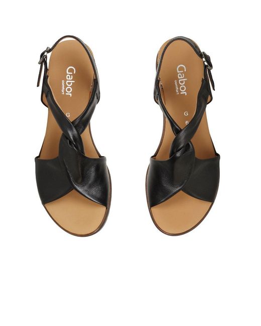 Gabor Black Rich Sandals