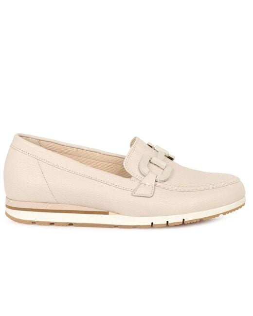 Gabor White Baby Loafers