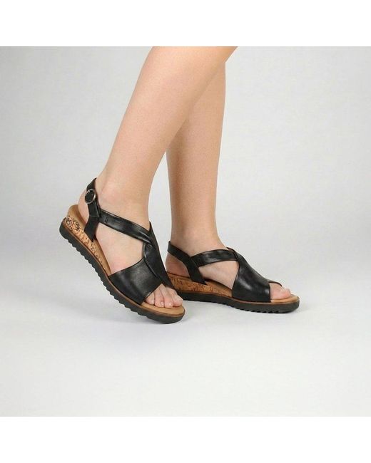 Gabor Black Rich Sandals