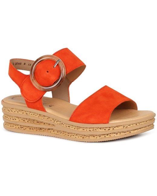 Gabor Orange Andre Sandals