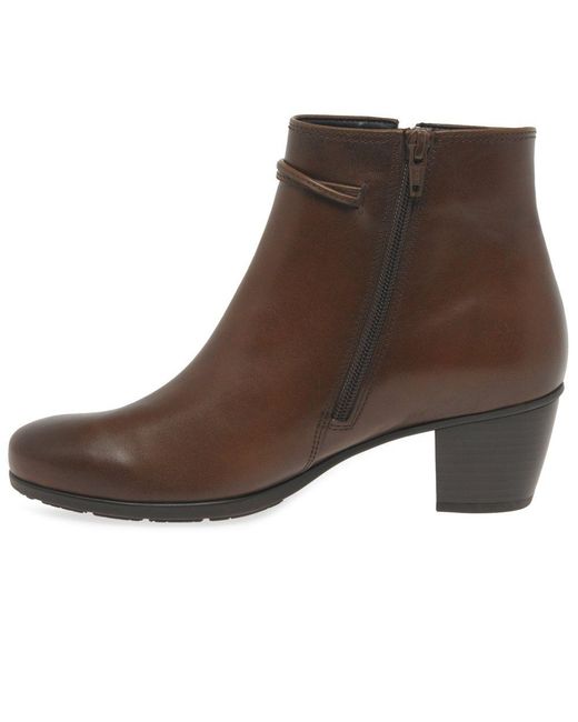 Gabor Brown Ela Ankle Boots