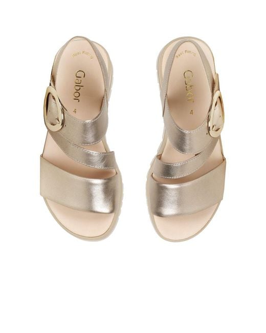 Gabor Metallic Amarillo Sandals