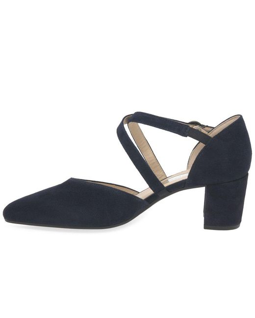 Gabor Blue Gisele Open Court Shoes
