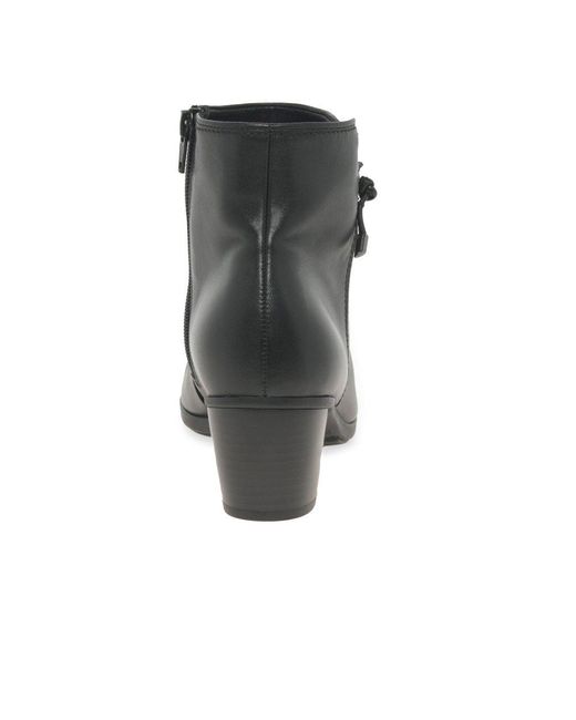 Gabor Black Ela Ankle Boots
