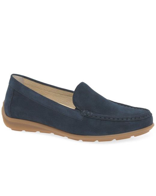 Gabor Blue Eldon Moccasins