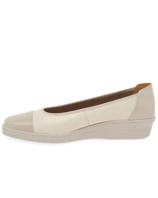 Gabor Natural Petunia Accent Low Heeled Pumps