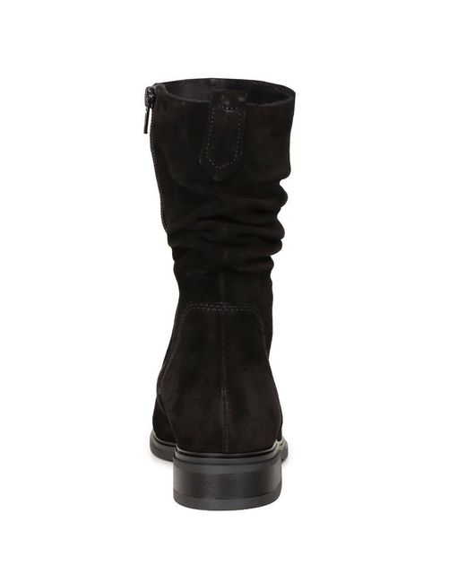 Gabor Black Hodie Calf Length Boots