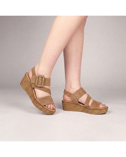 Gabor Brown Embrace Wedge Sandal