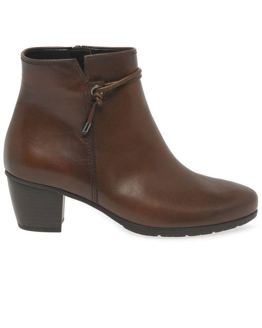 Gabor Brown Ela Ankle Boots