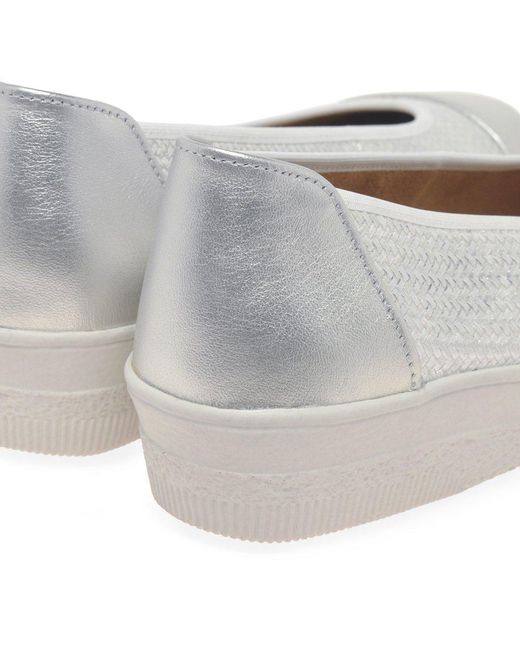 Gabor Gray Petunia Accent Low Heeled Pumps