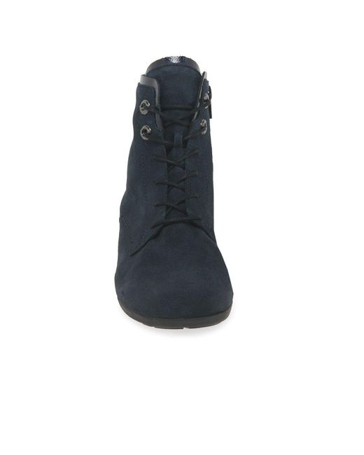 Gabor Blue Boat Ankle Boots