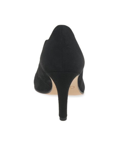 Gabor Black Degree Court Shoes