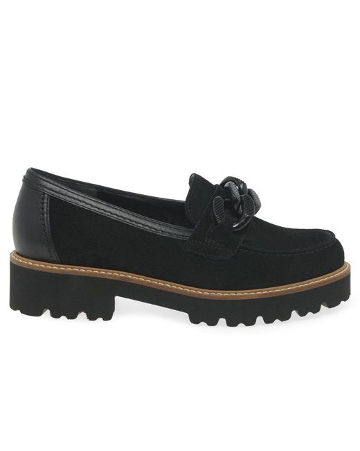 Gabor Black Squeeze Loafers