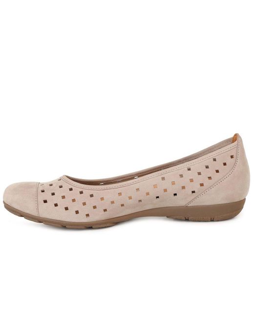 Gabor Pink Ruffle Punched Detail Casual Shoes