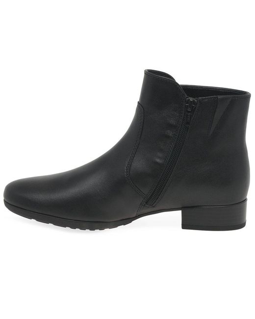 Gabor Black Bolan Ankle Boots